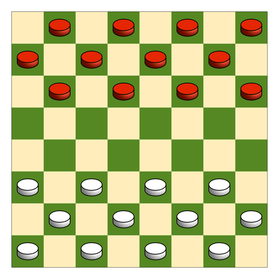 Wikimedia Commons English draughts initial position