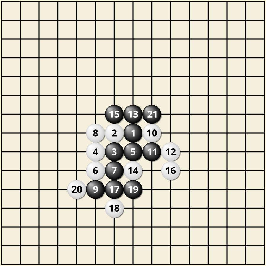 Wikimedia Commons Gomoku game diagram