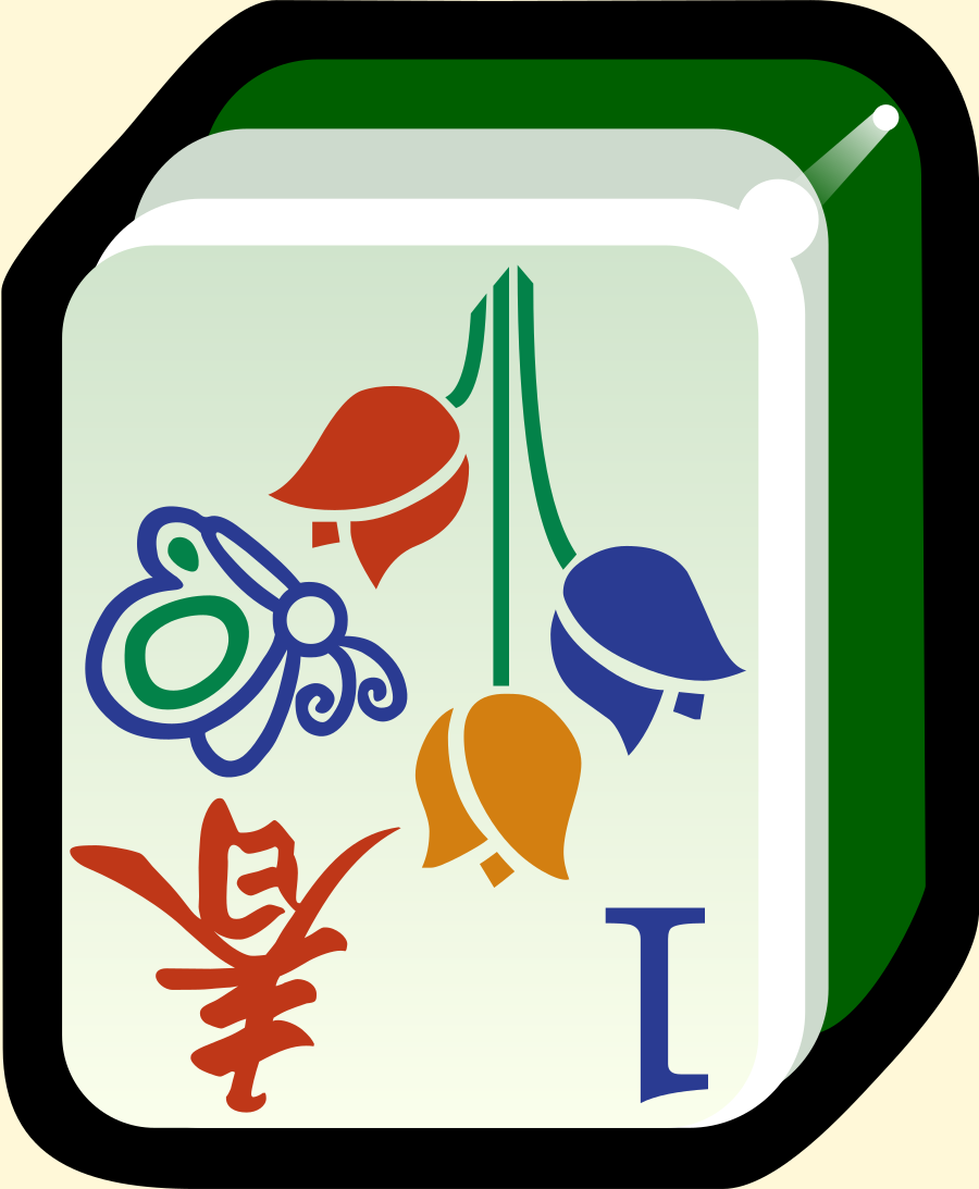Wikimedia Commons Mahjong one bamboo tile